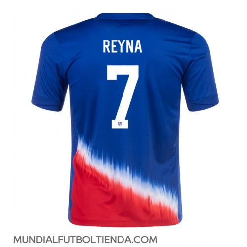 Camiseta Estados Unidos Giovanni Reyna #7 Segunda Equipación Replica Copa America 2024 mangas cortas